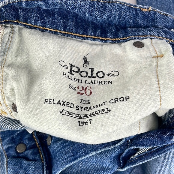 Polo by Ralph Lauren Blue Relaxed Straight Cropped Jeans - Picture 7 of 7